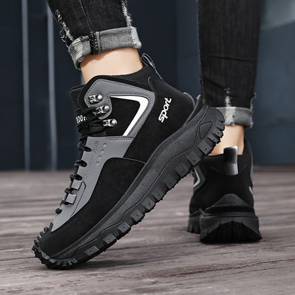 Men's Outdoor Hiking Boots - Breathable PU Upper, Thick Sole, Excellent Traction, Ideal for Mountain Climbing and Trekking | Military Boots | Camping Gear
