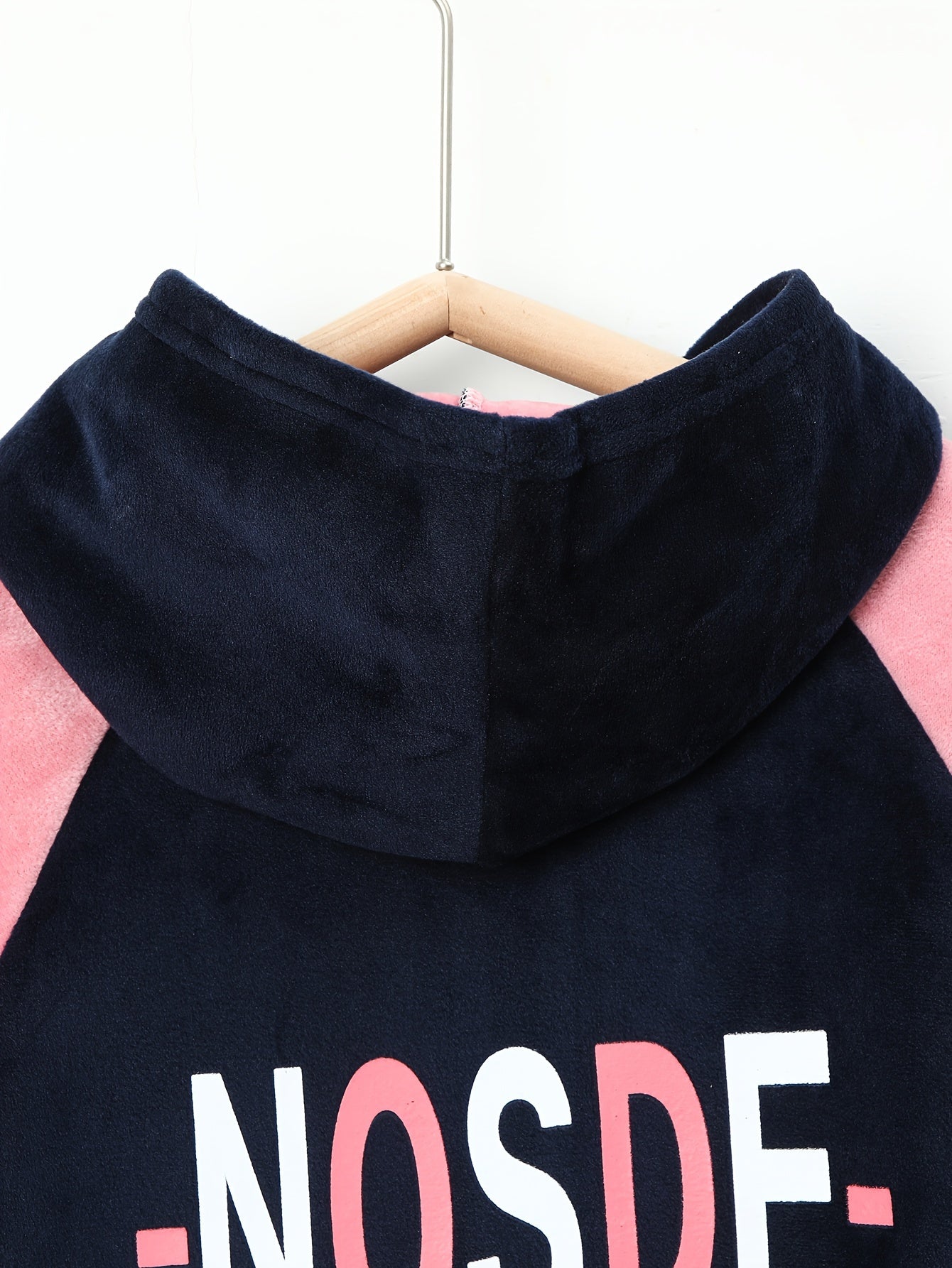 Girls' Thickened Fleece-Lined Hooded Zip-Up Jacket & Jogger Pants Set - Cozy Two-Piece Outfit with "NUS" Letter Print, Long Sleeves, and Drawstring Waist, for Outdoor, And Casual Wear, Winter Clothing, Playful Design, Soft Fa