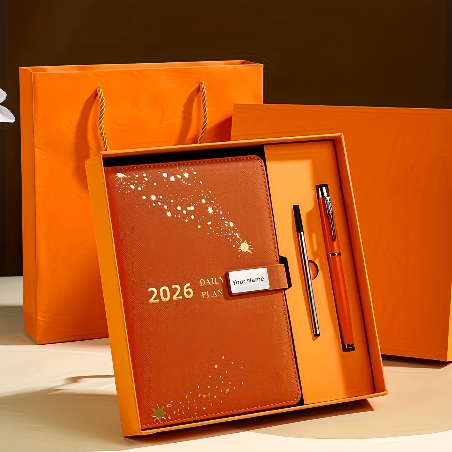 Custom 2026 Notebook Gift Box Set with Personalized Name Design, 365-Day Daily Planner, Premium Business Office Use, Birthday/Graduation/Teacher'S Day/Father'S Day Gift, Daily Planner Notebook