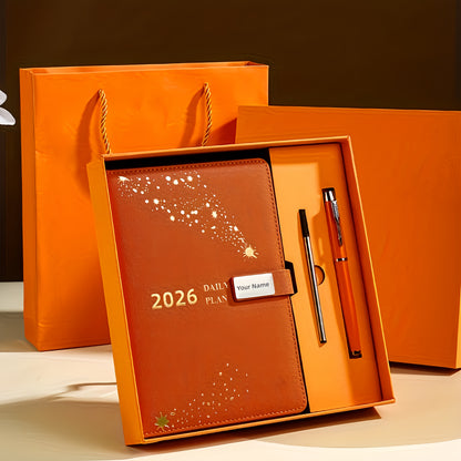 Custom 2026 Notebook Gift Box Set with Personalized Name Design, 365-Day Daily Planner, Premium Business Office Use, Birthday/Graduation/Teacher'S Day/Father'S Day Gift, Daily Planner Notebook