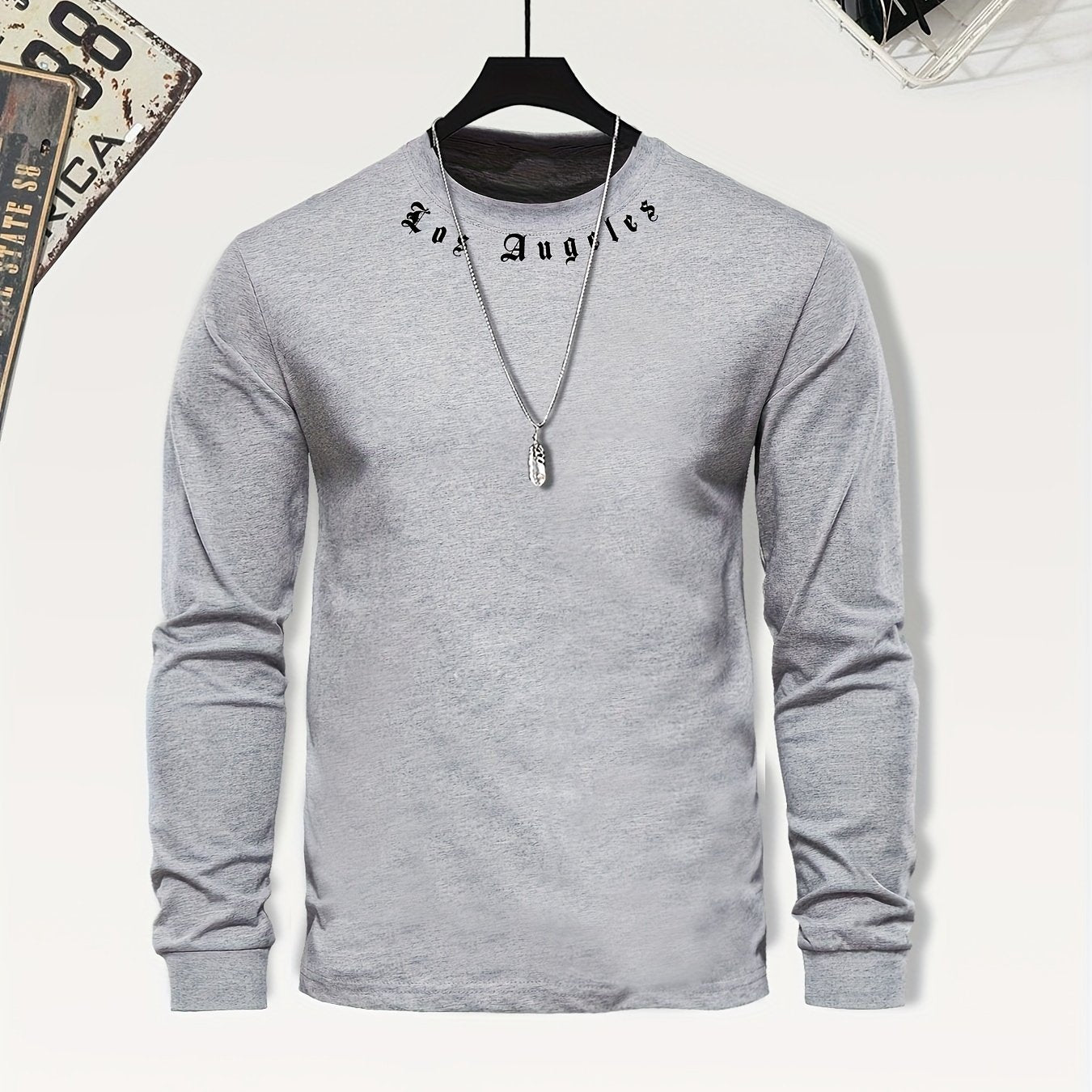 KUQIQIBOY Boys' Casual Long Sleeve T-Shirt with Letter Print - Stretchy Polyester Blend, Machine Washable, Round Neck - Perfect for Fall/Winter, KUQIQIBOY