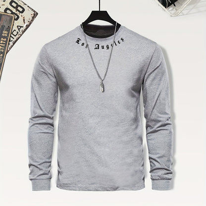 KUQIQIBOY Boys' Casual Long Sleeve T-Shirt with Letter Print - Stretchy Polyester Blend, Machine Washable, Round Neck - Perfect for Fall/Winter, KUQIQIBOY