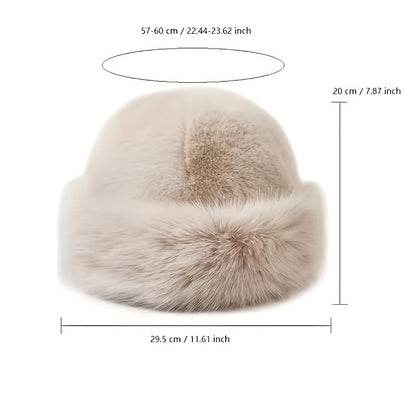 Women’s Autumn/Winter Thermal Gloves and Plush Fisherman Hat Set