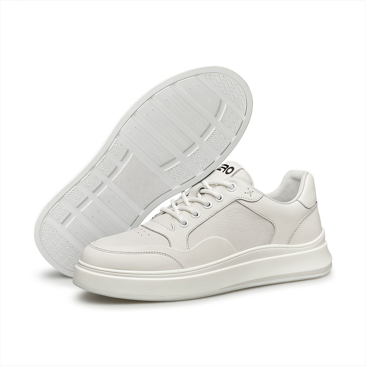 Men's Genuine Leather Casual Platform Sneakers - Breathable Spring Sho