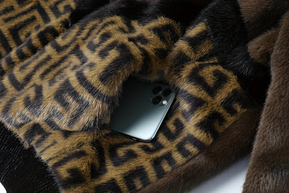 Men'S Winter Jacket - Brown & Black Color Block Coat with Stand-Up Collar, Zipper Closure, Non-Stretch Fabric for Formal & Everyday Cold Weather - Luxury Outerwear for Office, Parties, Casual Outfits, Party Attire, Sophistica