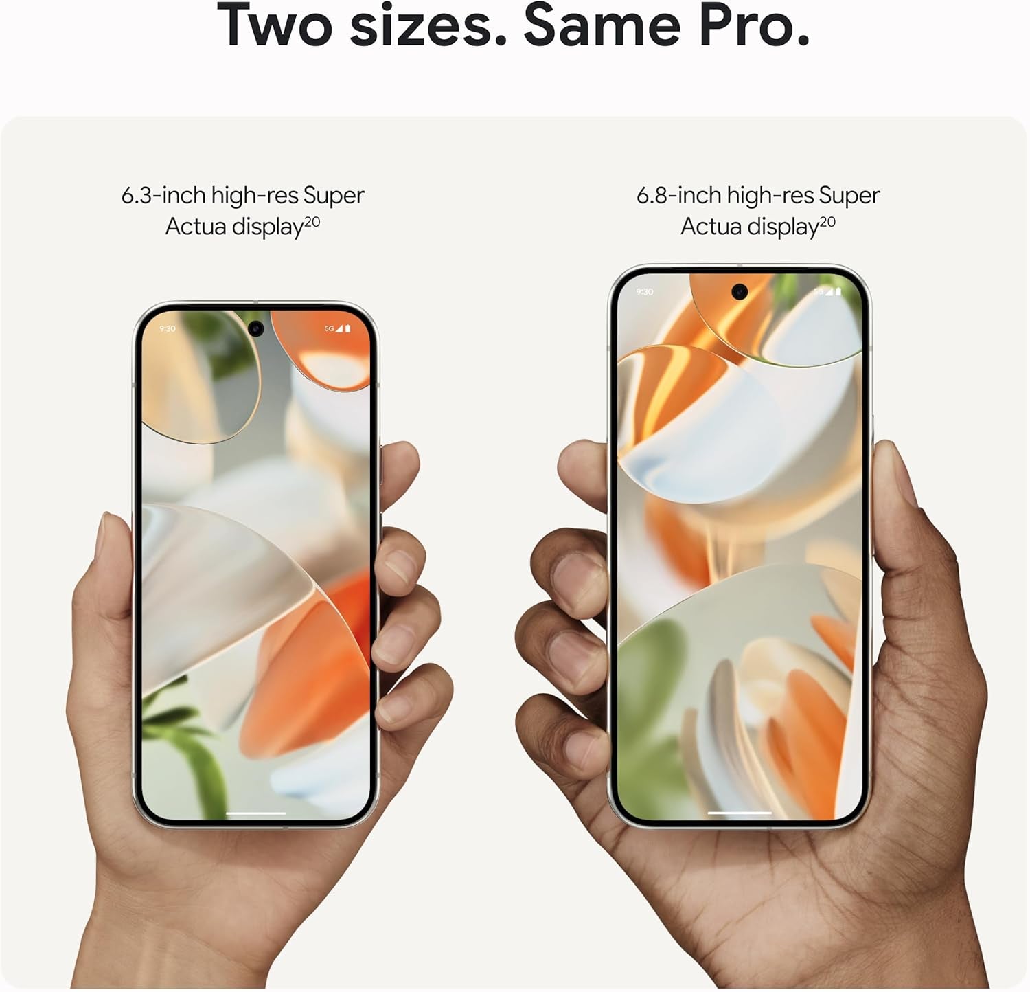 Google Pixel 9 Pro - Unlocked Android Smartphone with Gemini, Triple Rear Camera System, 24-Hour Battery, and 6.3" Super Actua Display - Hazel - 256 GB