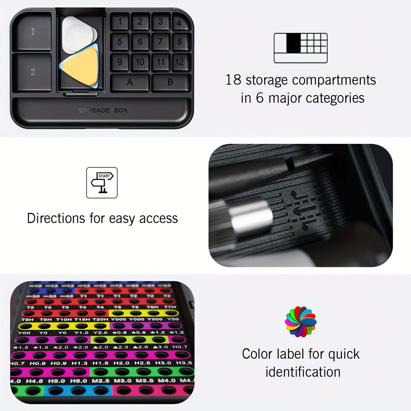 115 in 1/132 in 1 Precision Screwdriver Set | Magnetic Driver Head, Torx and Hex Keys, Chrome Vanadium Steel, Anti-Corrosion End, Non-Slip Grip, for Computer, Watch, Small Electronics, and Cell Phone Repair | Chrome Vanadium
