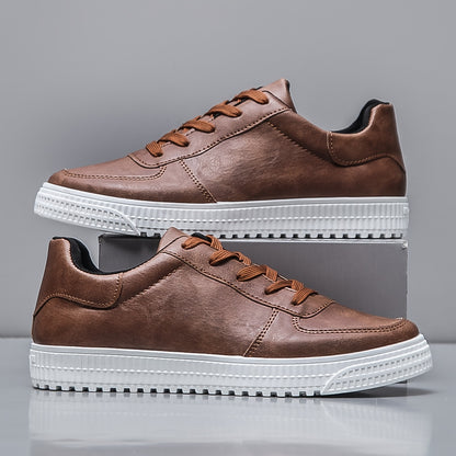 Men's Low-Top Casual Sneakers with Cushioned PVC Sole