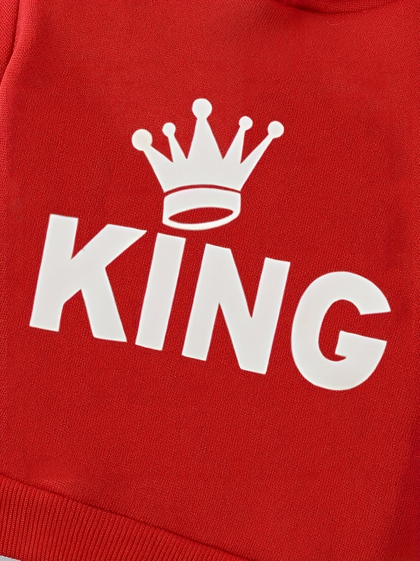 Baby Boy KING Crown Hoodie & Casual Pants Set for Spring Fall