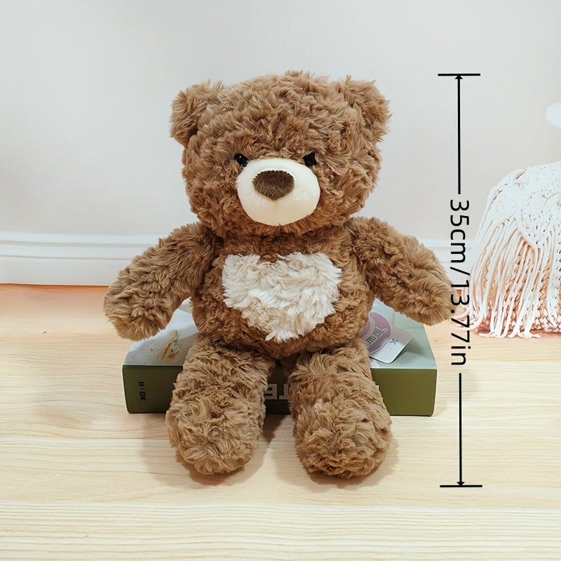 35Cm/13.78In Adorable Heart-Shaped Bear Plush Toys Kawaii Panda Stuffed Animals Ultra Soft Cuddly Gifts for Boys And Girls Birthday Celebrations Holiday Home Decoration