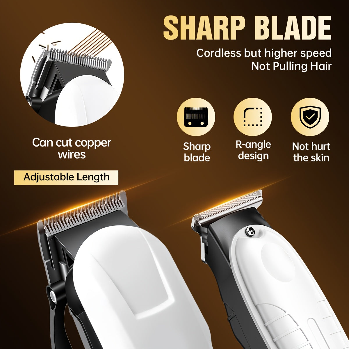 2pcs/3pcs Men's Electric Hair Clipper Set & Beard Trimmer Set. Home-use electric hair clipper + sculpting trimmer + reciprocating shaver. Haircutting, shaving, sculpting, and sideburn trimming. Christmas gift. for home, car,