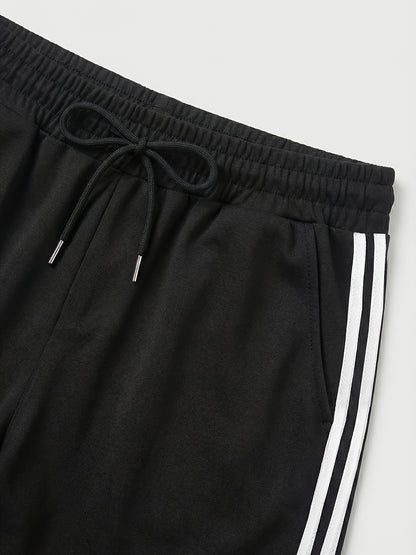 Women’s Slim-Fit Cropped T-Shirt & Striped Shorts Set - Casual Spring