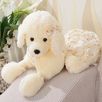 Simulation Poodle Plush Toys Cute Soft Poodle Stuffed Animal Plush Doll KaWai Cute Expression Emotional Companion Plush Toys Room Decorations Birthday And Holiday Gifts for Girls And Boys Easter Valentine's Day Gift