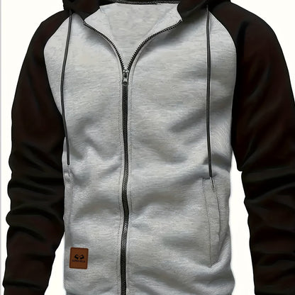 Նոր տղամարդու գունագեղ, ազատ, սպորտային բաճկոն, կայծակաճարմանդով վերնաշապիկ՝ բացօթյա օգտագործման համար, պարզ աշնանային վերնաշապիկ