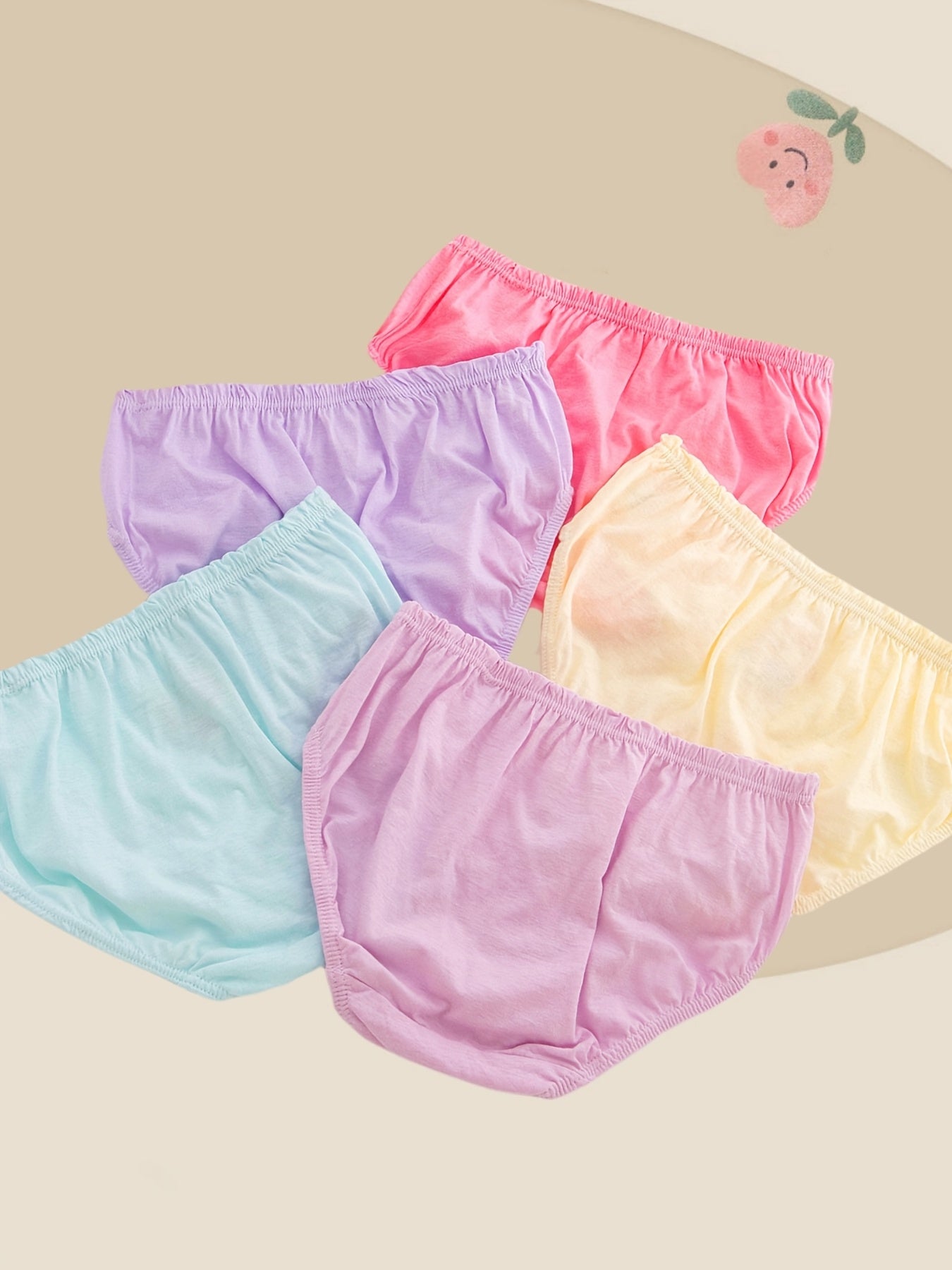 Girls' Cotton Briefs 5-Pack, Soft Cute Cartoon Underwear
