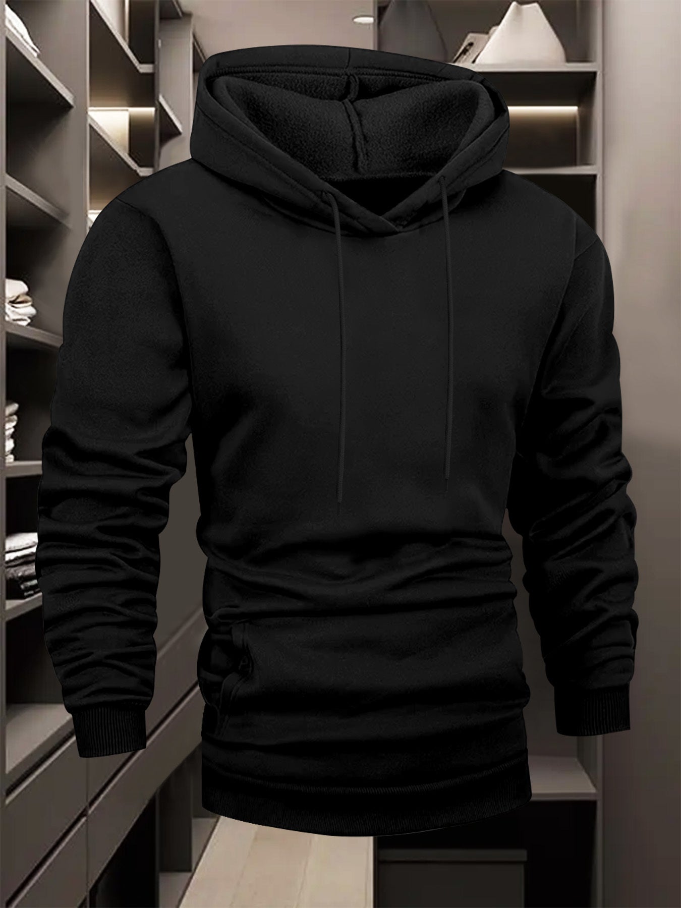 Men's Casual Hooded Pullover with Portugal Football Print