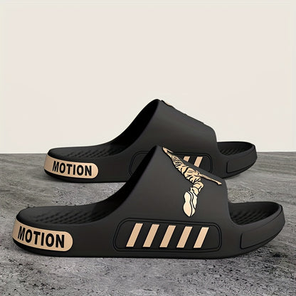 Men'S EVA Slippers for Indoor Bathing at Home, Featuring Soft, Non-Slip Soles. Stylish And Sporty for Summer Beach Outings, These Ultra-Comfortable EVA Slides Are Quick-Drying, Easy to Clean, And Suitable for All Seasons. Per - ayq