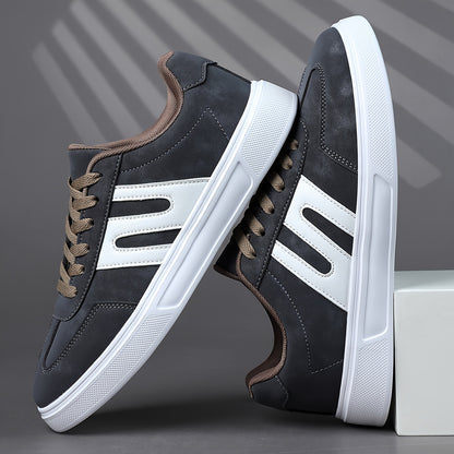 Men's Low-Top Casual Lace-Up Sneakers with EVA Sole