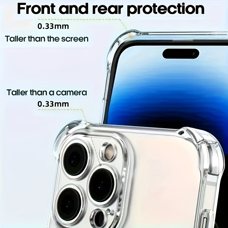 Luxury Transparent Shockproof TPU Phone Case for iPhone
