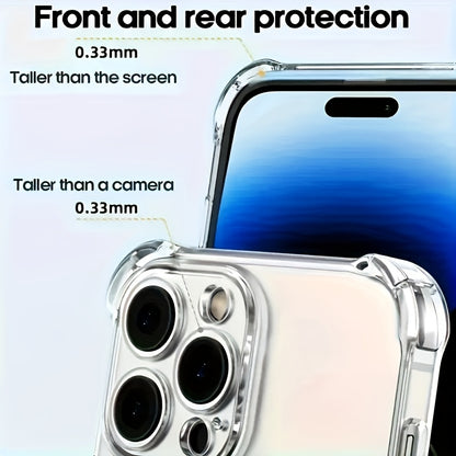 Luxury Transparent Shockproof TPU Phone Case for iPhone