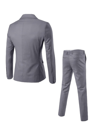 Men's High-end New Suit Set 2pcs Suit and Trousers Fashionable for Wedding Banquet Party