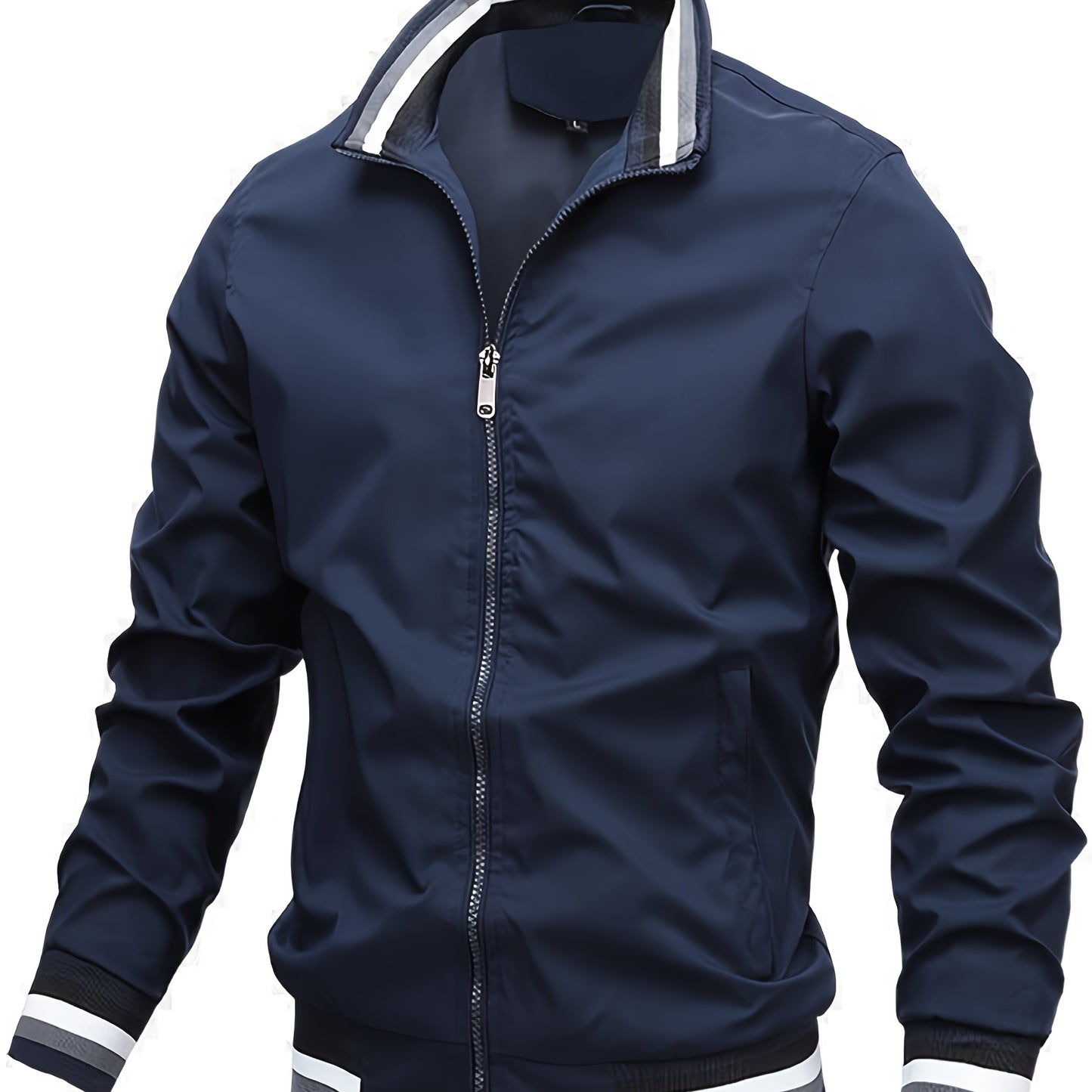 A Men'S Stylish Pilot Jacket, Made of Durable Fabric, Features Classic Striped Details, Perfect for Casual Outings Or Hiking. It Offers a Sense of Confidence And Fashion, Making It an Ideal Gift for Men