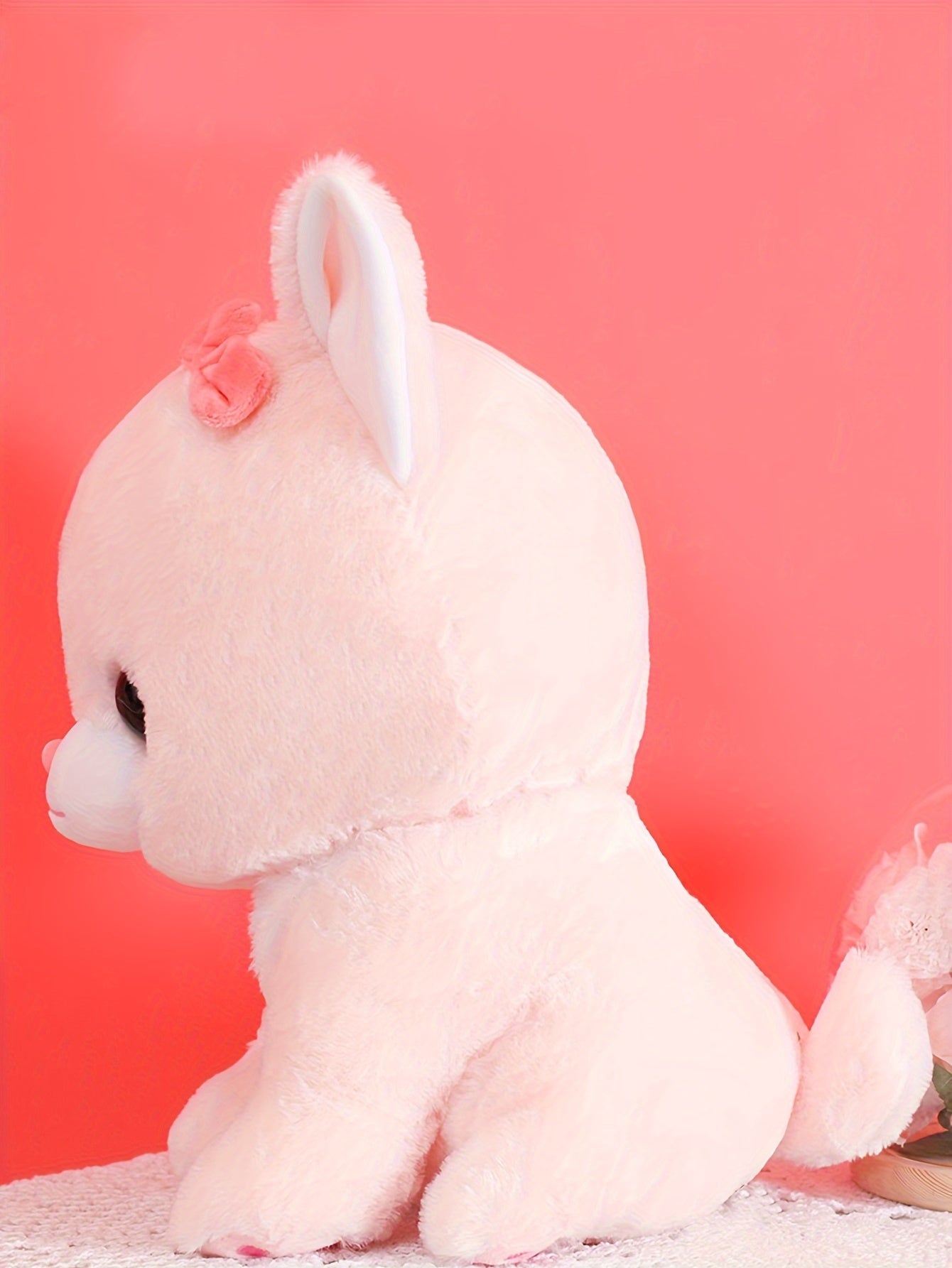 An adorable sitting New Year's cake cat plush toy doll, creative soft and cute cat pillow cat doll birthday creative gift home decoration