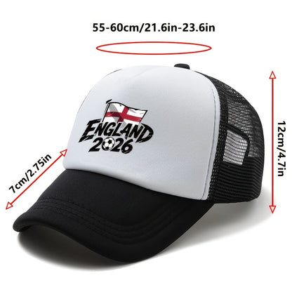 Unisex England 2026 Print Baseball Cap Duckbill Hat for Spring Summer