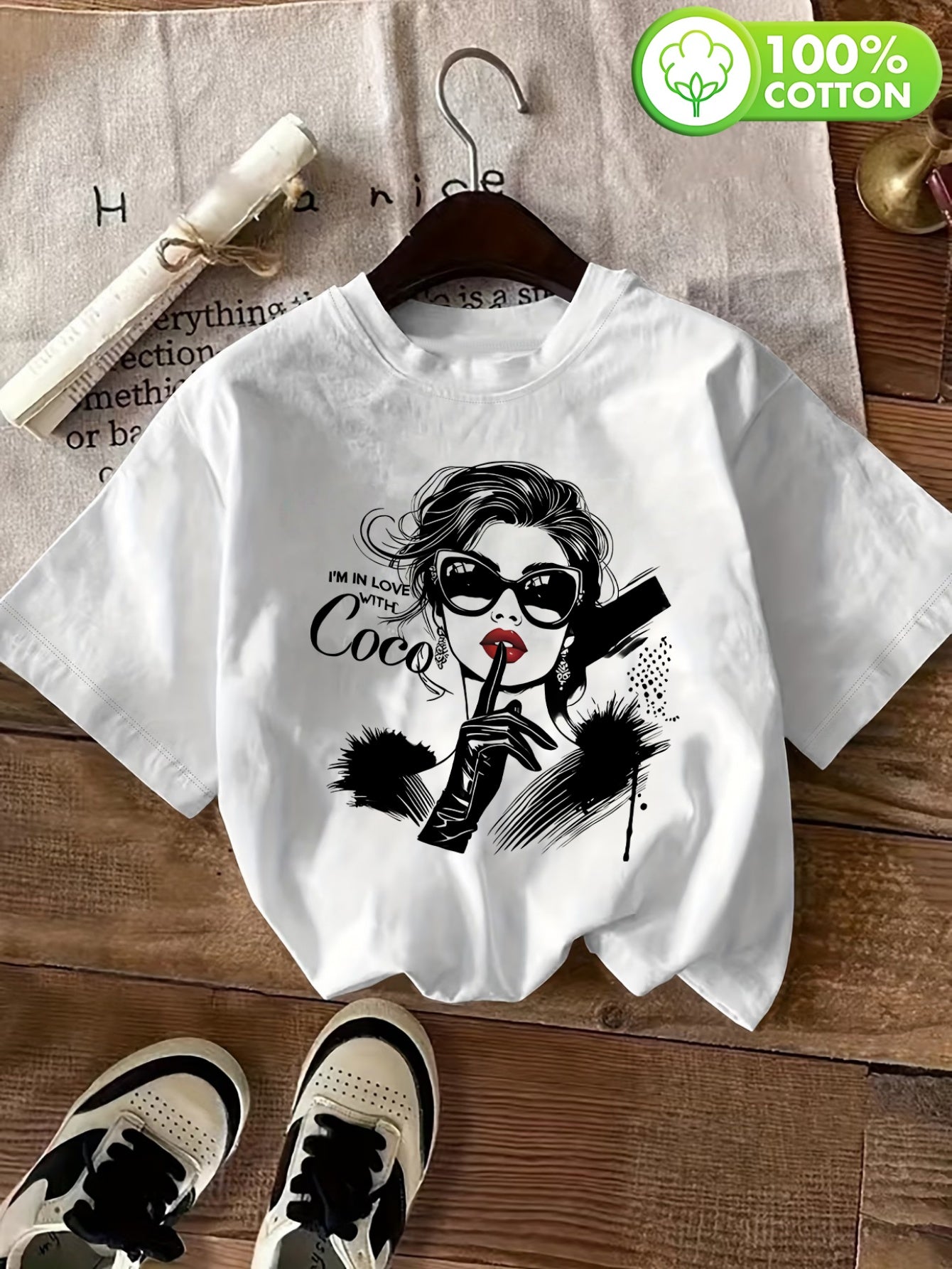 Women's Casual Vintage Printed Cotton T-Shirt for Summer