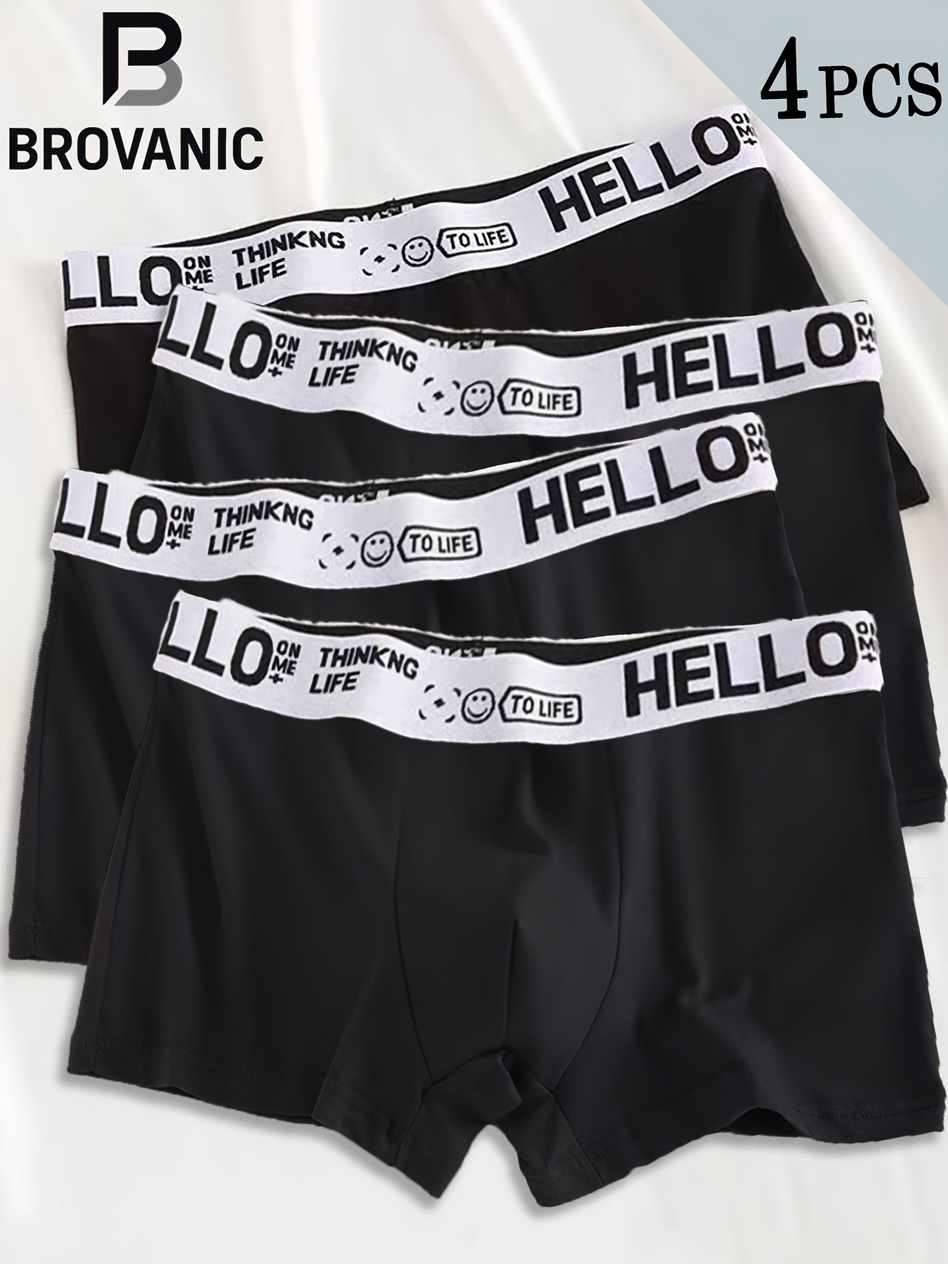 Men's 4-Piece Boxer Briefs - Soft, Breathable, Quick-Dry