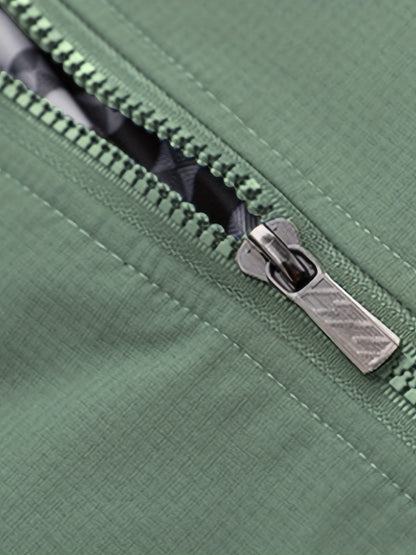 Men's Long Sleeve Zip Up Stand Collar Coat, Business Stand Collar Jacket With Zipper Pockets, Spring Autumn Men's Clothing