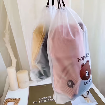 10 զույգ Cartoon Bear Print գուլպաներ, Հարմարավետ և գեղեցիկ Crew կարճ գուլպաներ, կանացի գուլպաներ և գուլպաներ