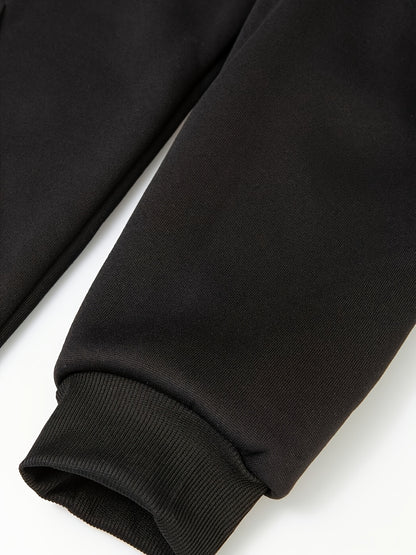 Men'S Navy Blue Hooded Zip-Up Sweatshirt - Casual Long Sleeve Pullover with Front Pockets, Soft Polyester Fabric, Perfect for Fall/Winter, Everyday Comfort Apparel|Hooded Sweatshirt|Zippered Hoodie