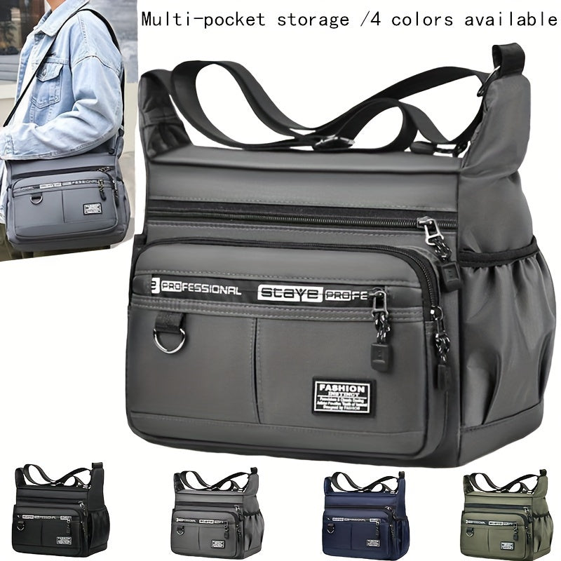 New Men's bag Casual crossbody bag Shoulder bag Business Travel bag Men [Strap style random, random alphabet]