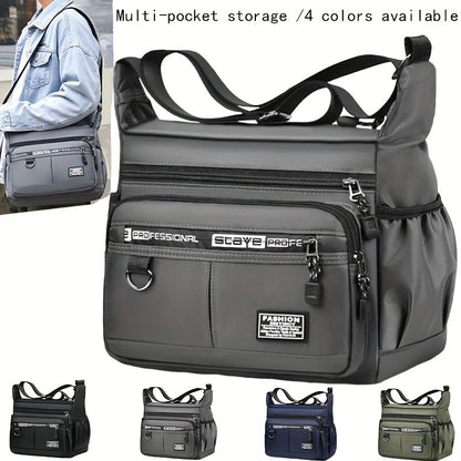 New Men's bag Casual crossbody bag Shoulder bag Business Travel bag Men [Strap style random, random alphabet]