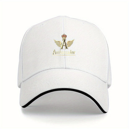 Unisex Lightweight Adjustable Trucker Hat with Golden Winged Emblem