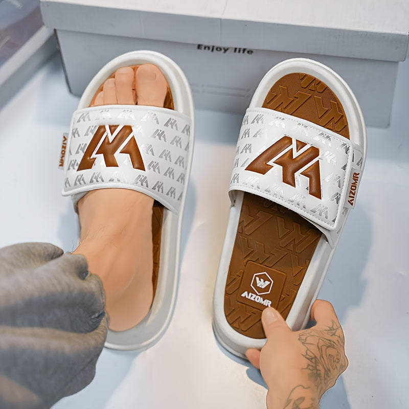 Men's Streetwear Slides with Non-Slip Sole - Casual EVA Sandals