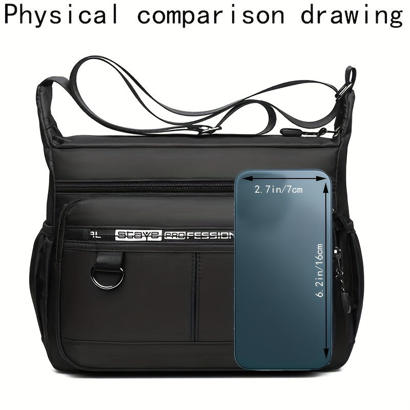 New Men's bag Casual crossbody bag Shoulder bag Business Travel bag Men [Strap style random, random alphabet]