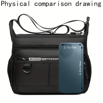 New Men's bag Casual crossbody bag Shoulder bag Business Travel bag Men [Strap style random, random alphabet]