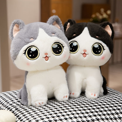 Adorable Simulation Cat Plush Toys Kawaii Cartoon Stuffed Animal Plush Toys Soft Filling Fluffy Cute Home Decor Sofa Decor Room Decor Holiday and Birthday Popular Gift for Friends and Family