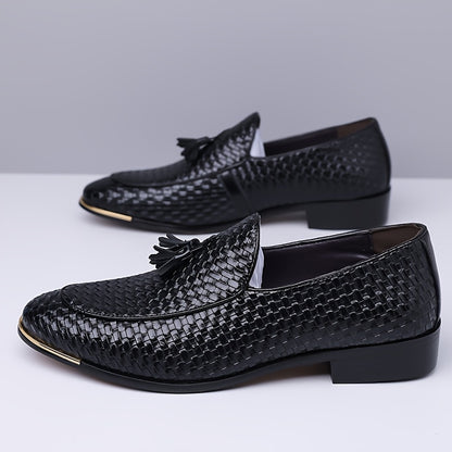 Men's Slip-On Vintage Tassel Loafers with Rubber Sole