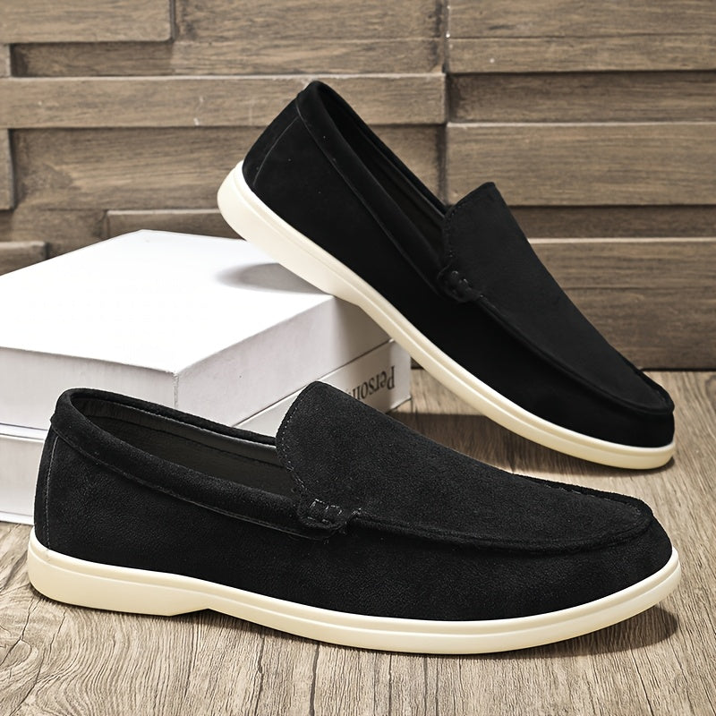 Men's Casual Slip-On PU Shoes Classic Round Toe