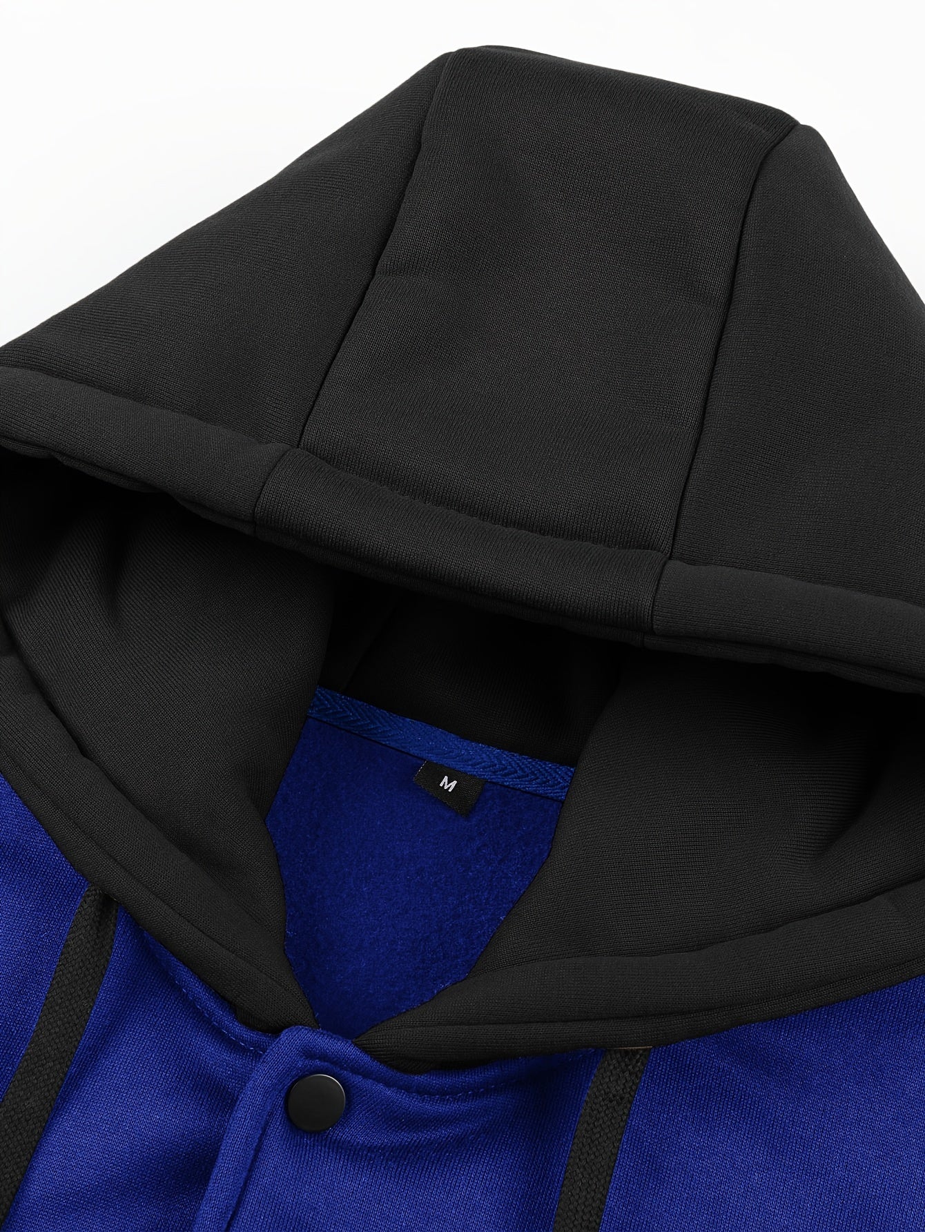 Men's 'BROOKLYN' Pattern Color Blocking Hooded Jacket, Casual Preppy Style Coat For Spring And Autumn Outdoors As Gift