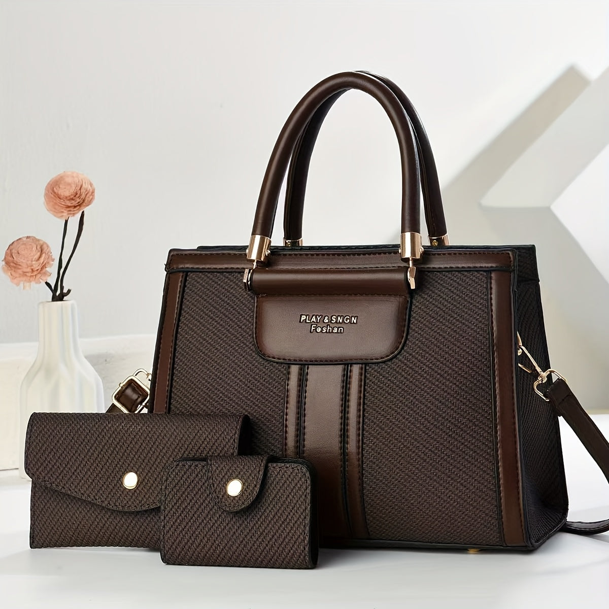 Premium PU Leather Large Capacity Women's Multi-Layer Tote Bag