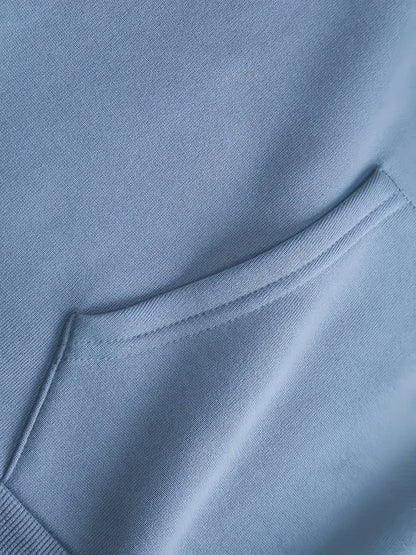 Men's Christmas Hooded Sweatshirt with Rudolph & Santa Print - Thickened Winter Pullover Hoodie, Warm Long Sleeve Casual Sweater for Skiing, Parties, Team Events - Machine Washable (Couple Matching, Unisex Style)