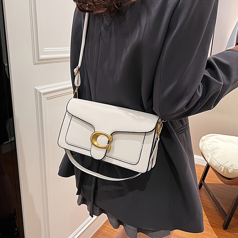 Elegant Women’s PU Crossbody Bag with Magnetic Closure