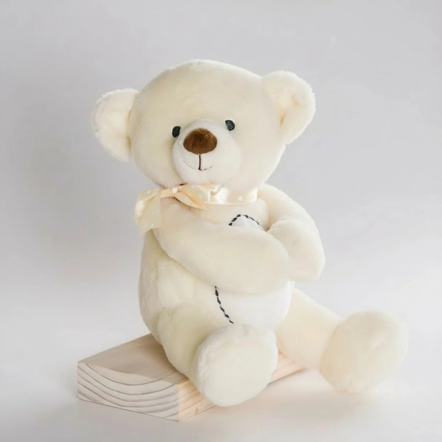 Justbecause Stuffed Soft Toy Teddy Bear Vase Huger, Pink/Blue/Ivory, 24.13cm, Plush Animal Plushie with Expressive Eyes & Fluffy Ears, Soft Huggable Bear for Girls & Boys