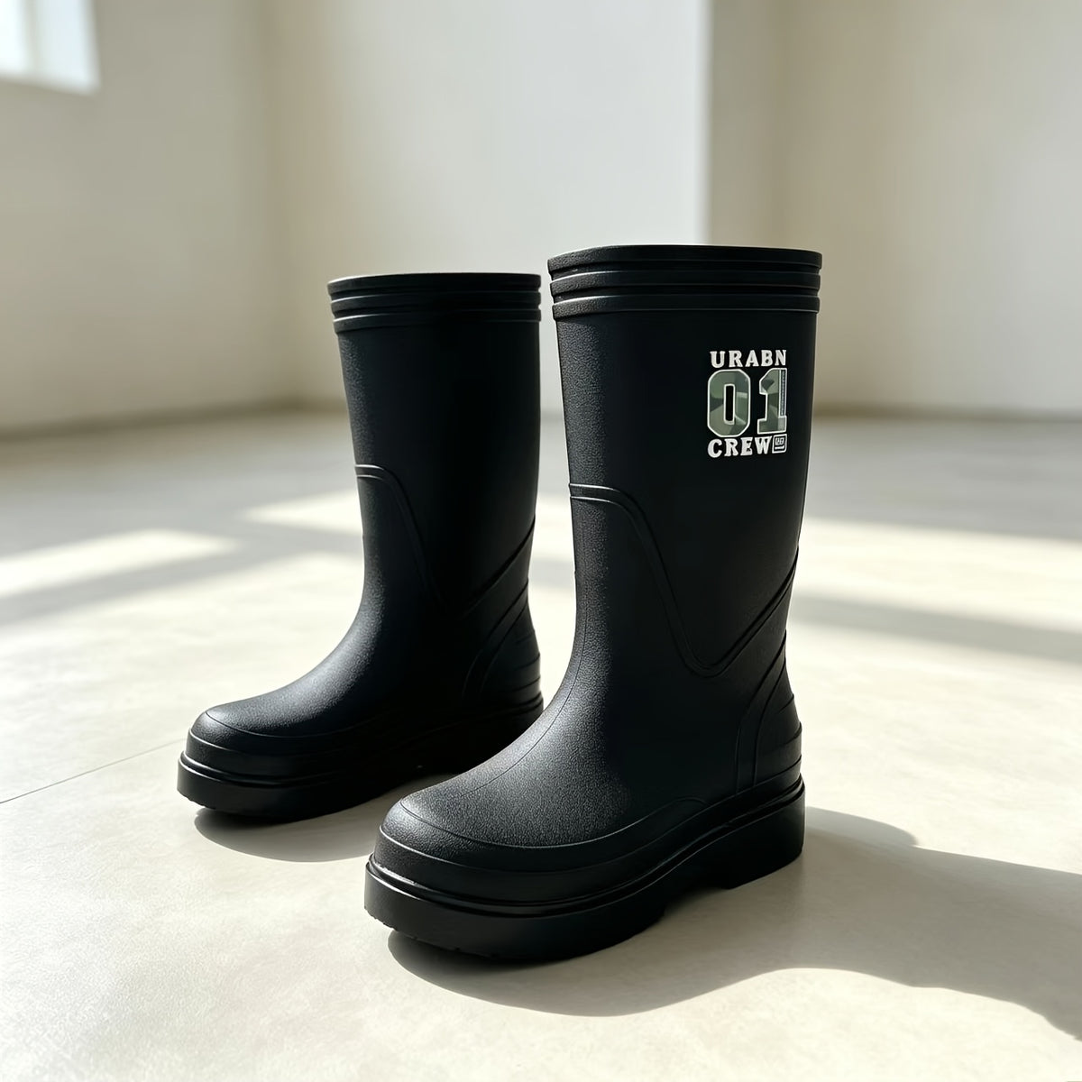 Unisex High-top EVA Foam Rain Boots - Lightweight, Anti-slip, Oil-resi