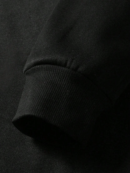 Women'S Christmas Letter Print Crew Neck Pullover Sweatshirt - Elegant Casual Long Sleeve Fleece-Lined Top with Festive Santa Hat & Star Design, All-Season Comfort for Holiday & Casual Attire, Christmas Sweatshirts, Seasonal