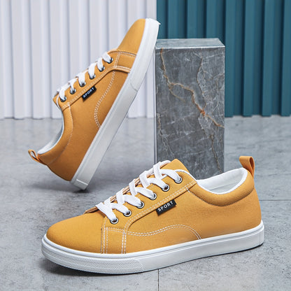Trendy Low Top Canvas Shoes, Low Top Lace Up Casual Shoes For Outdoor Walking Jogging | All Seasons